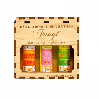 Dầu gió Fungi hộp gỗ 3 chai